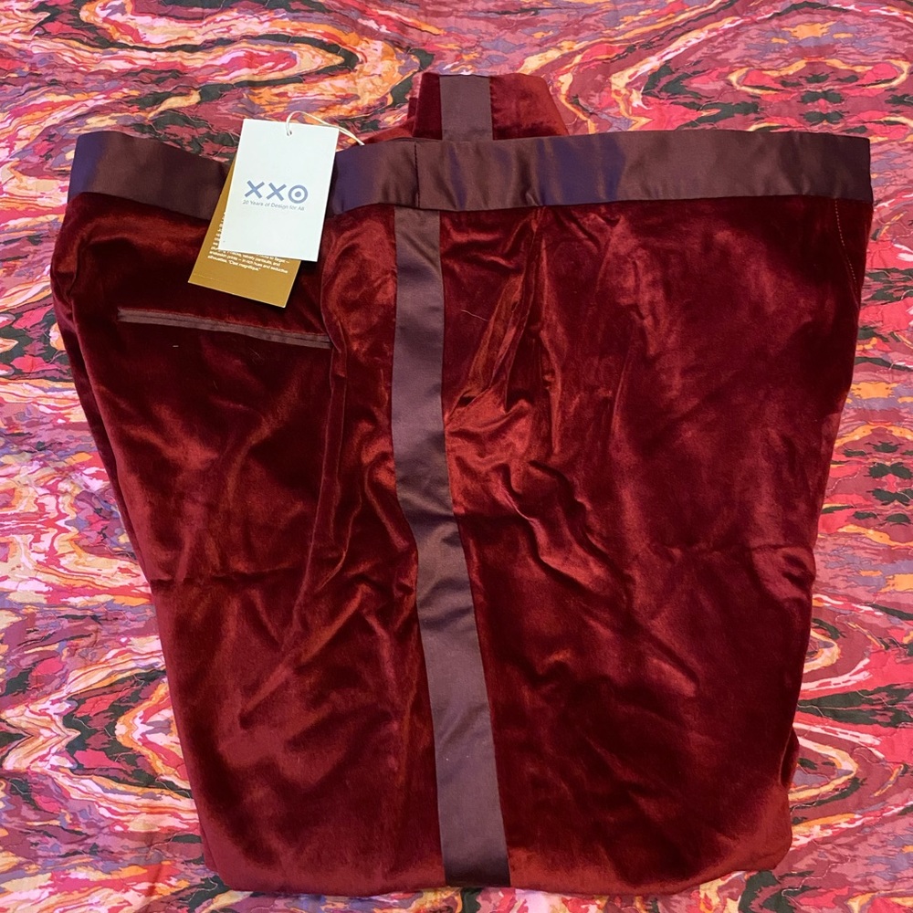 Red Velvet Tuxedo pants. Altuzarra for Target 20th anniversary Collection. NWT